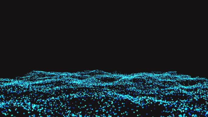 蓝色海洋粒子光线视频素材
