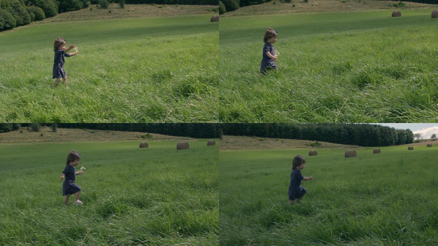 草坪上的小孩