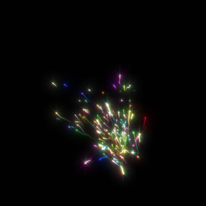 2k彩色粒子生长爆炸特效素材