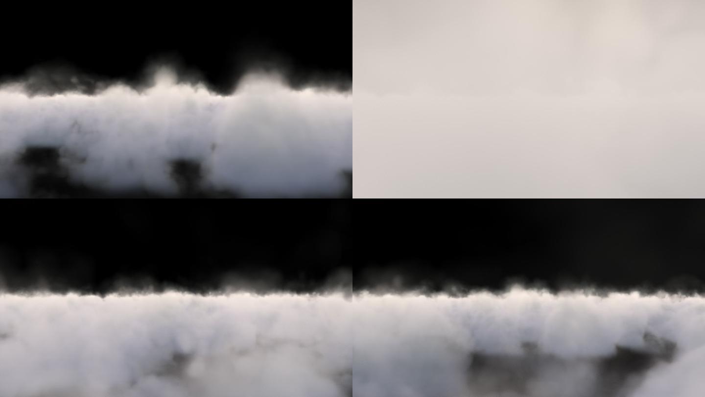 流动穿梭的白云动画-alpha通道