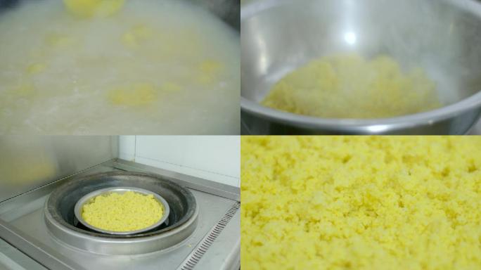 小米炒饭制作过程