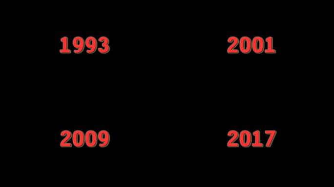 1985-2020数字递增-35周年