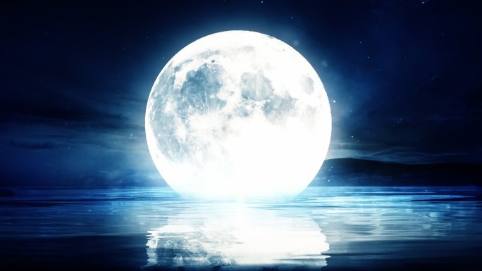 【原创】唯美海上流星明月