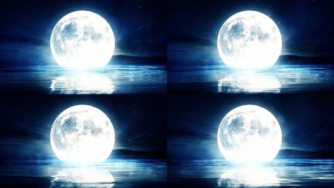 【原创】唯美海上流星明月