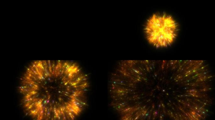 金色特效粒子爆炸视频素材