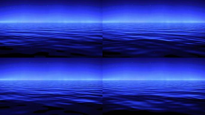 蓝色海面湖面水波纹