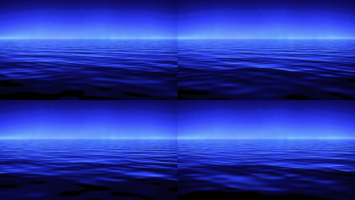 蓝色海面湖面水波纹