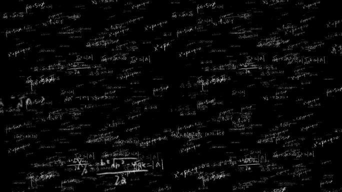 4K数学公式无缝循环动态背景视频
