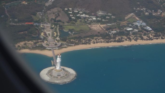 航拍南海空中俯拍南海三亚海岸