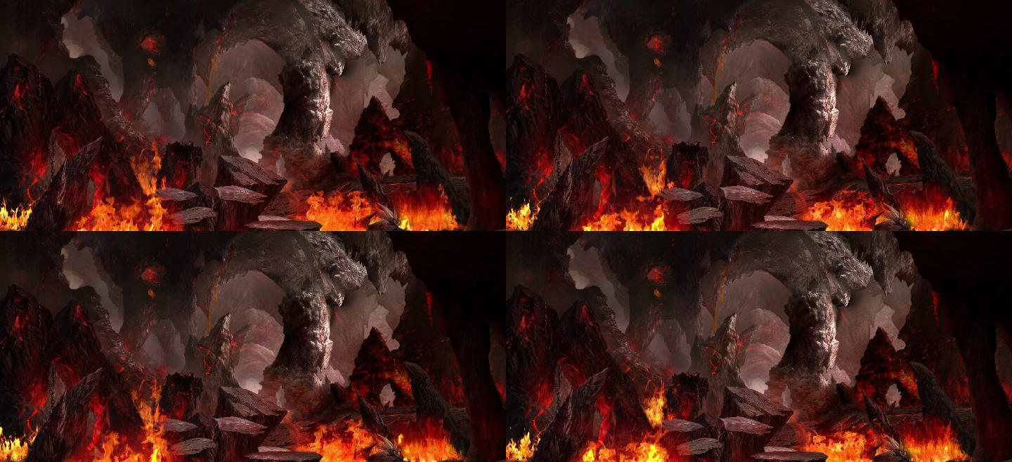 山洞地狱火焰