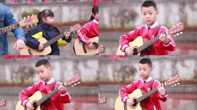 4组歌唱祖国弹吉他表演