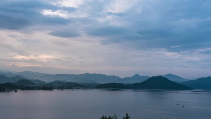 千岛湖大桥日夜延时高清