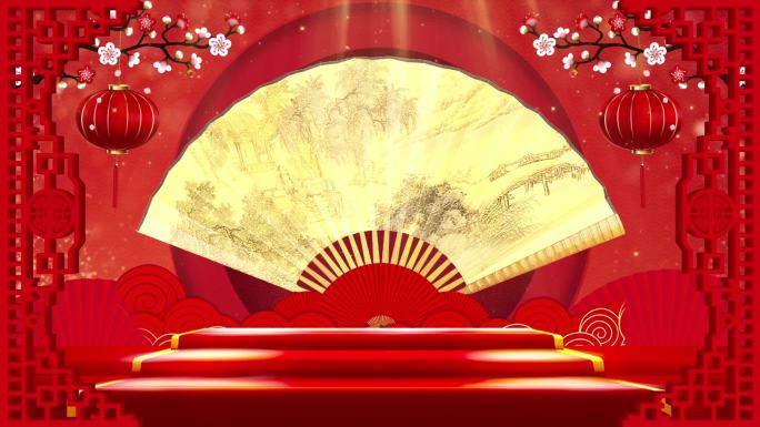 中国风古典相声戏曲相声戏曲LED舞台背景