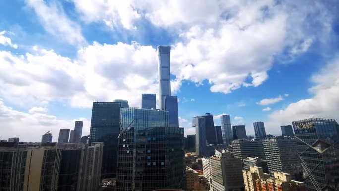 北京CBD中国尊云广角延时