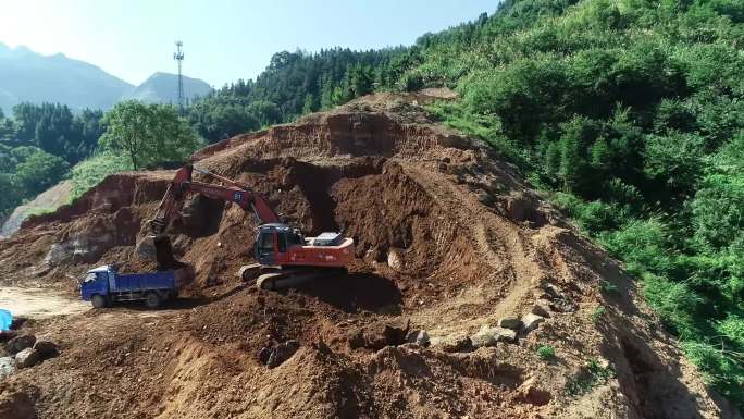 山地道路施工工地项目工程