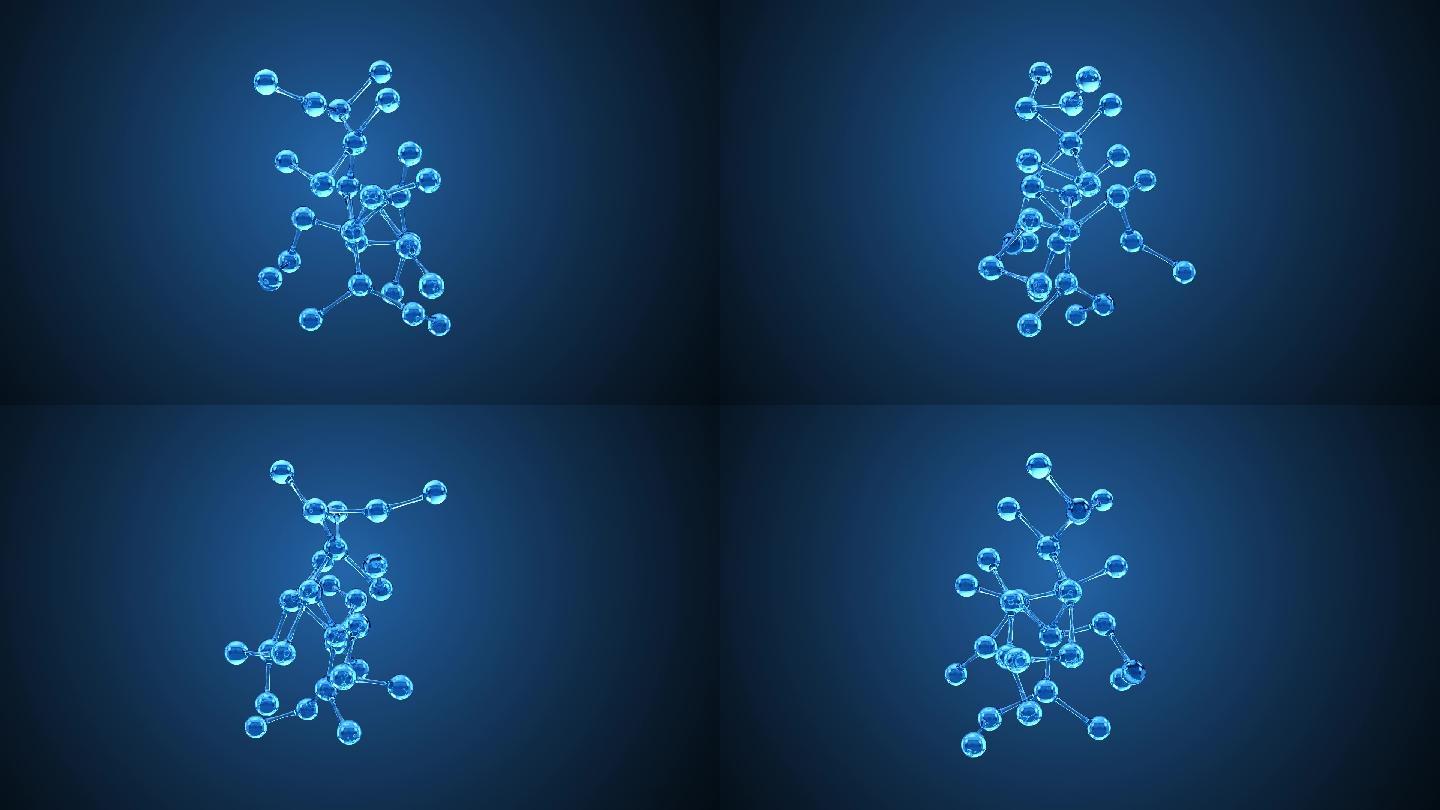 3d晶体分子结构视频