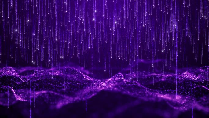震撼大气蓝紫色唯美未来科技粒子背景