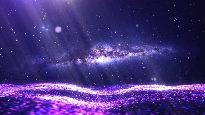 【原创】唯美浪漫粒子海洋星空背景视频