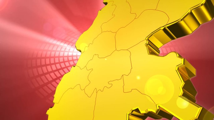 北京地图区位辐射线条动画AE模板