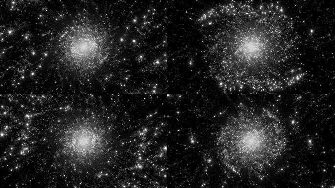 带通道白色粒子星空led舞台背景