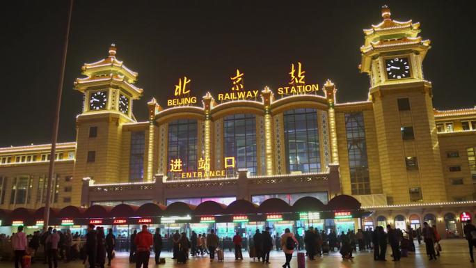 北京车站，长楹天街大范围动态延时摄影