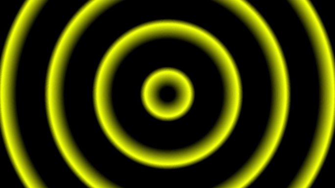 黄色圆形扩散动画