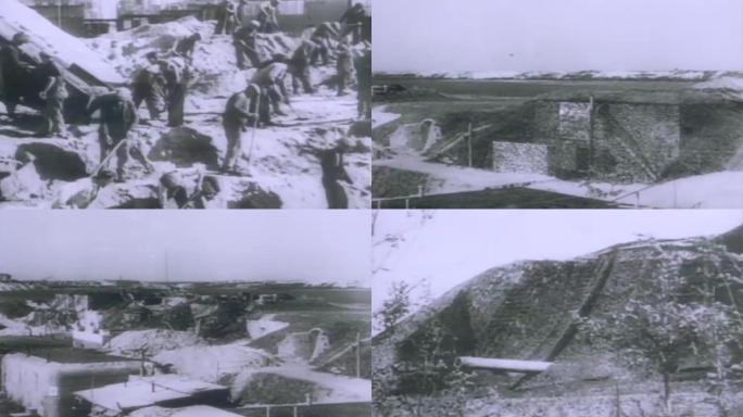 二战修建碉堡大炮