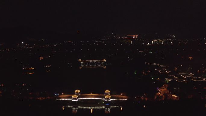 4K-log徐州云龙湖夜景航拍