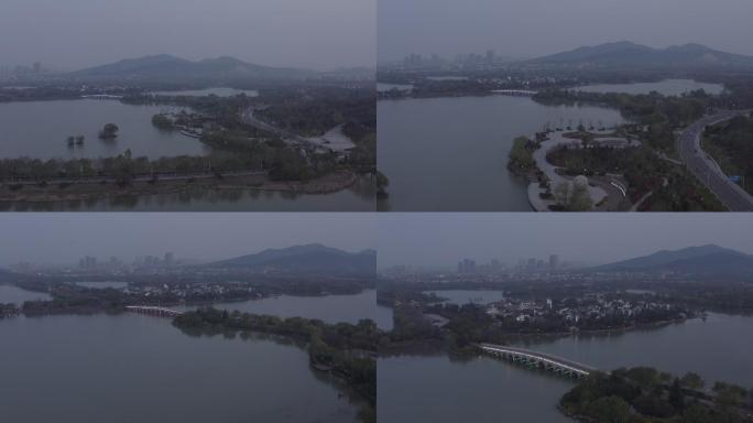 4K-log徐州云龙湖景区航拍
