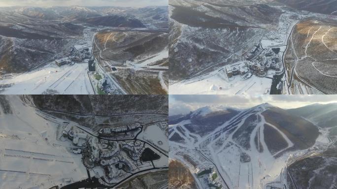 太舞四季滑雪小镇风光雪景视频Dlog素材