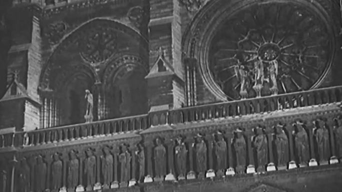 上世纪初19世纪20年代法国巴黎圣母院