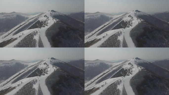 航拍视角太舞滑雪小镇雪景Dlog视频素材