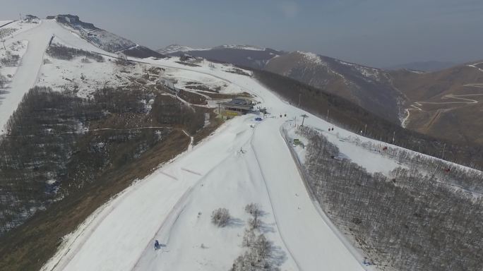 太舞滑雪小镇雪后雪景无人机航拍Dlog视