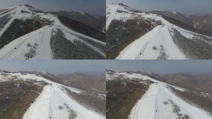 太舞滑雪小镇雪后雪景无人机航拍Dlog视