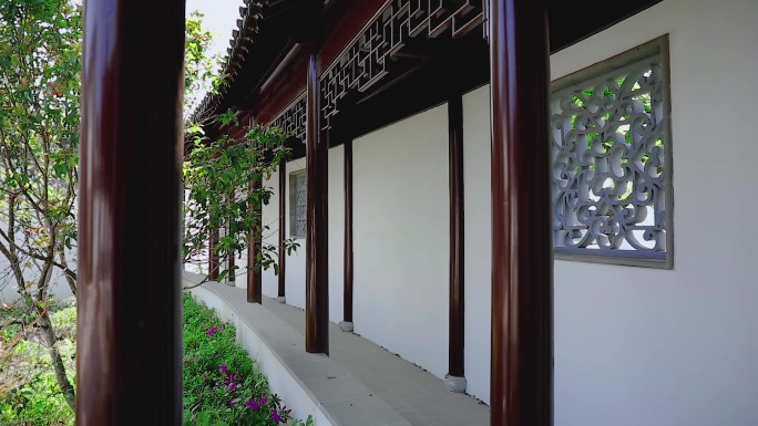 中式建筑中国风庭院别墅