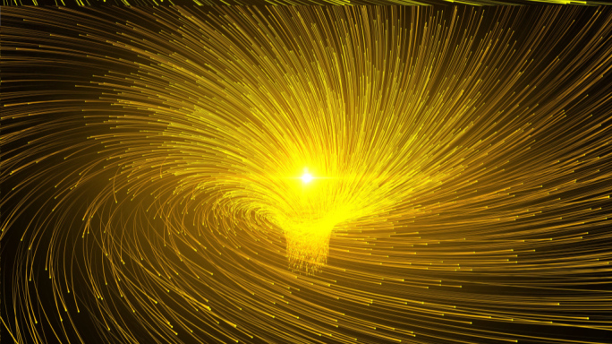 金色旋涡粒子光线