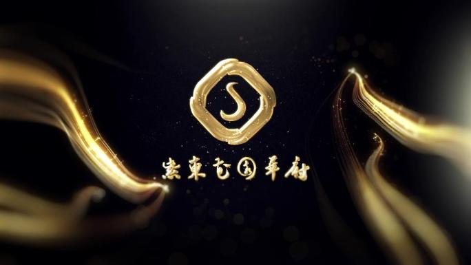 唯美金色粒子质感LOGO模板