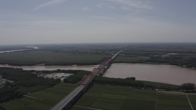 4K-log济南长青黄河段航拍