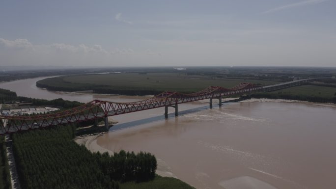 4K-log济南长青黄河大桥航拍