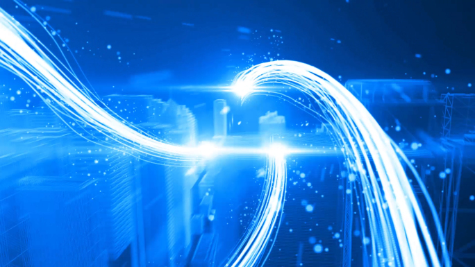 【原创】震撼科技粒子光线片头蓝色无插件版