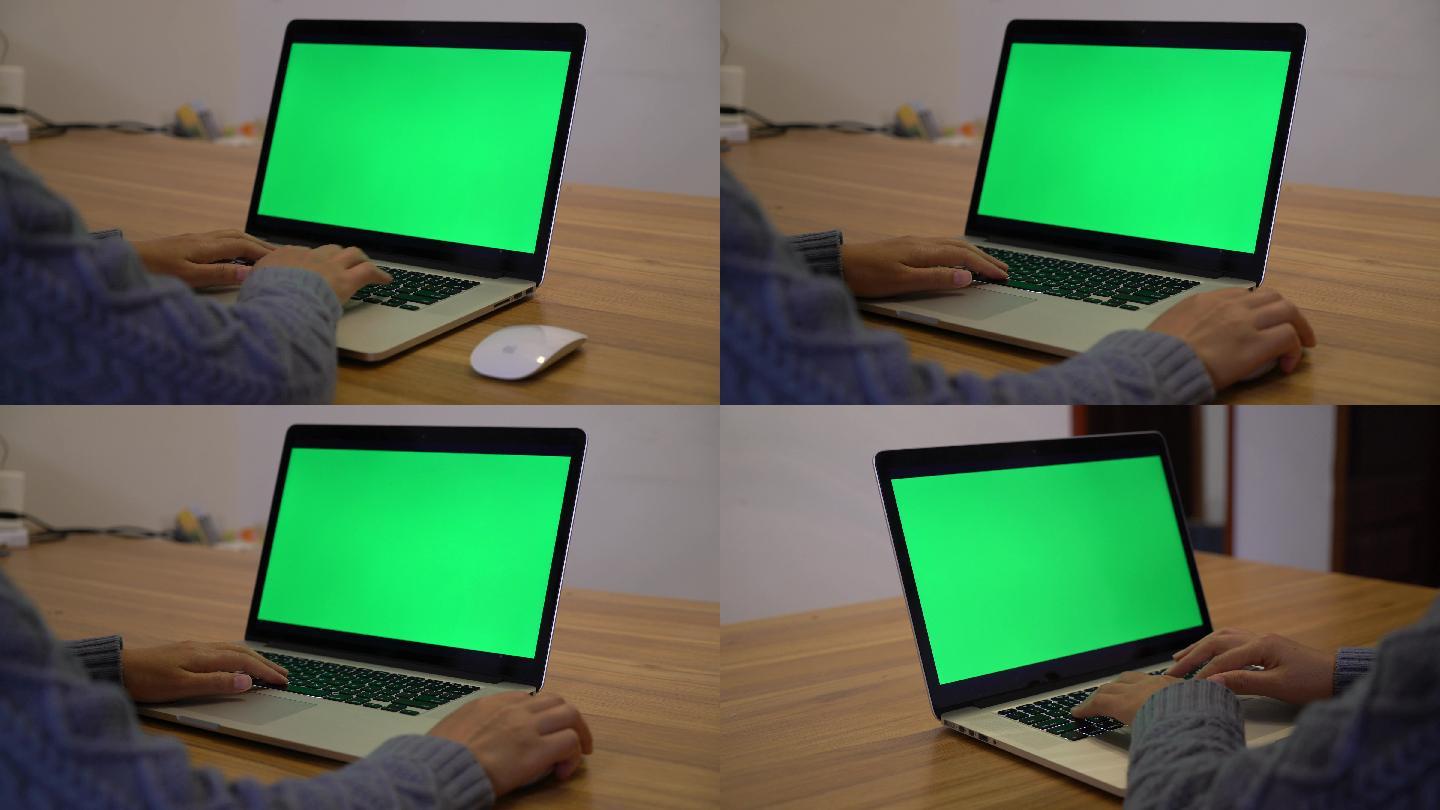 4K绿屏电脑-苹果电脑绿屏-打字办公