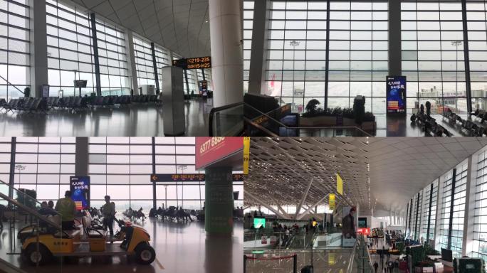 郑州新郑机场候机大厅游客待机