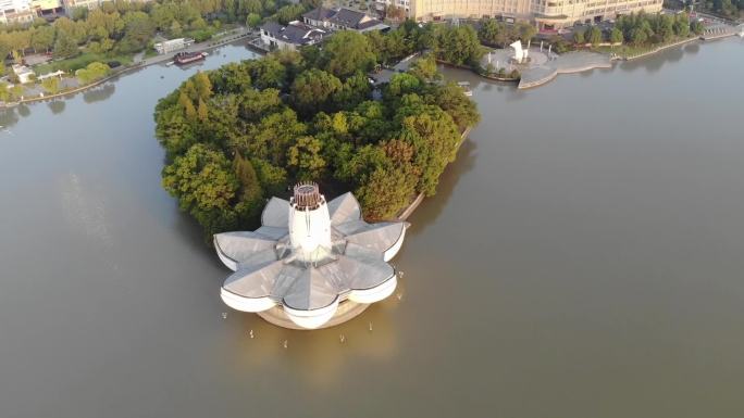 浙江省平湖市航拍东湖印象