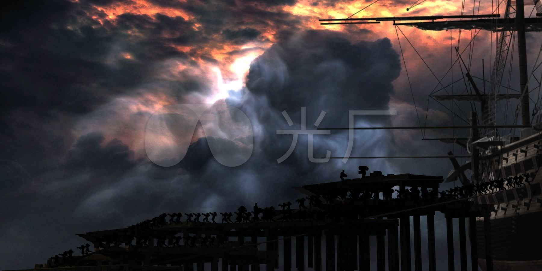 鸦片战争_1800X900_高清视频素材下载(编号