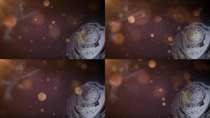 公安警徽晚会颁奖背景