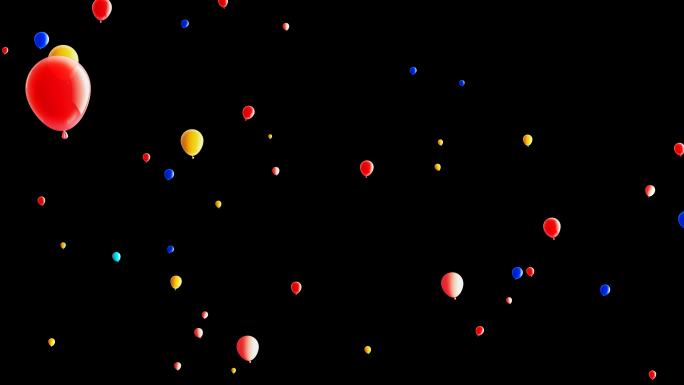 5k彩色质感气球上升