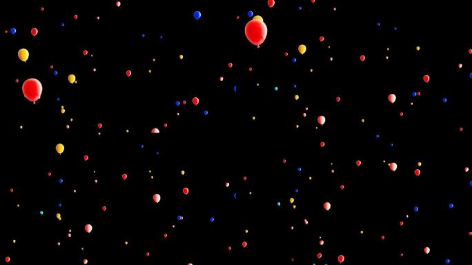 5k彩色质感气球上升