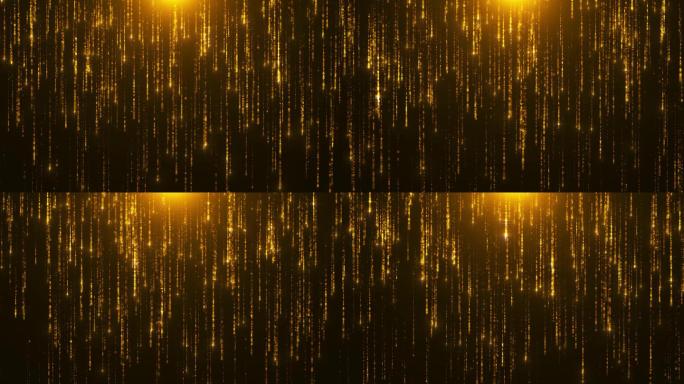 (原创)金色粒子光斑光点坠落视频素材