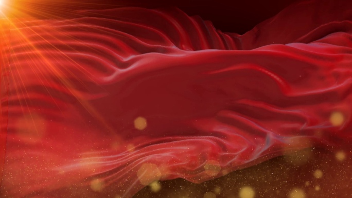 红绸飘动舞台背景(无缝循环)