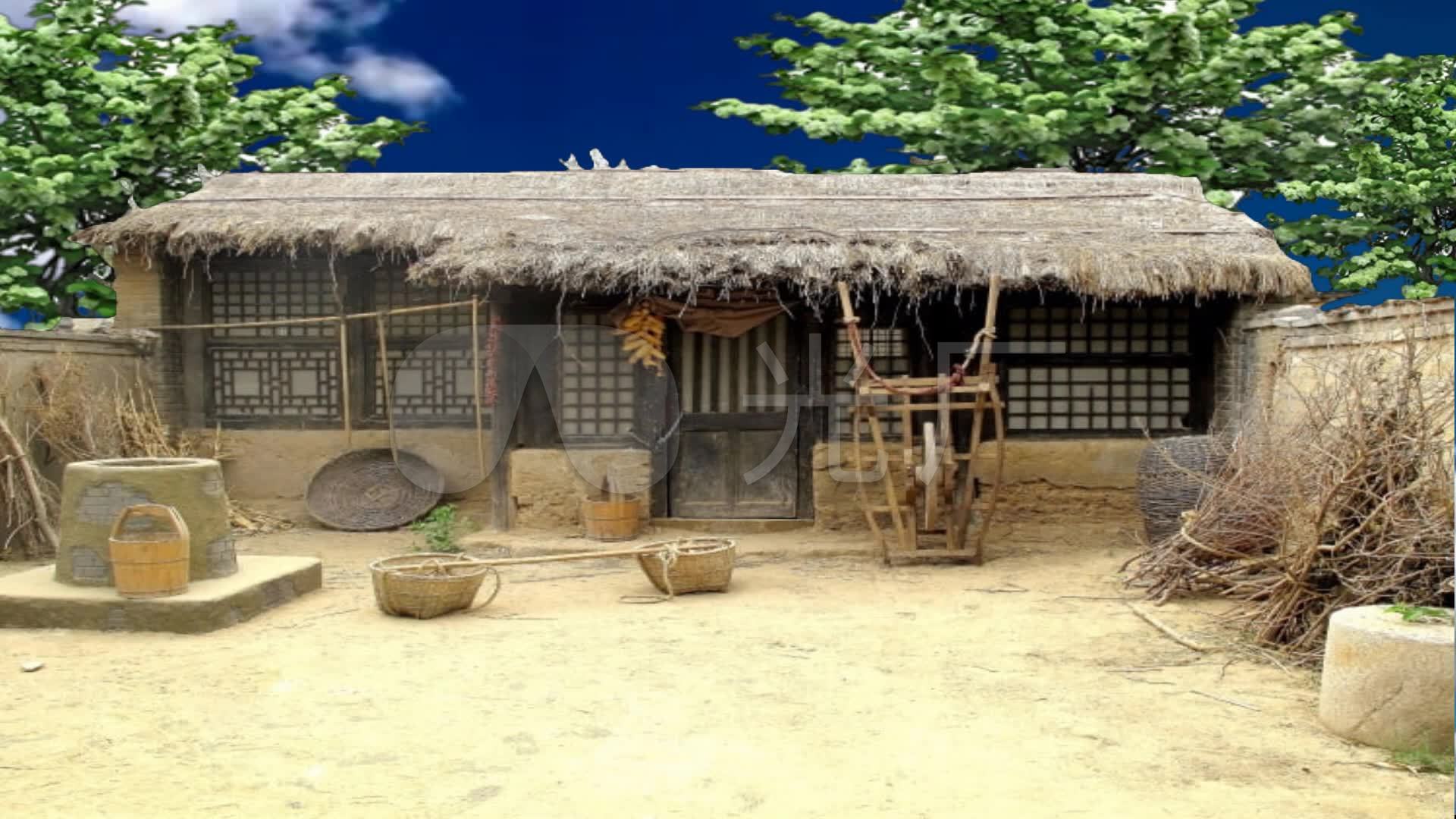 草房_1920x1080_高清视频素材下载(编号:3472256)_舞台背景_vj师网
